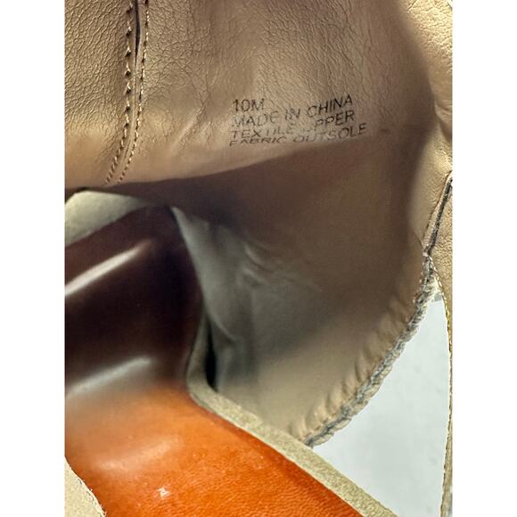 MIA Pat Brown Vegan Suede Open Toe and Heel Booties Sandals Size 10M - Picture 5 of 11